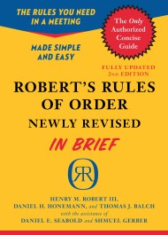 Robert’s Rules of Order Newly Revised In Brief, 2nd edition