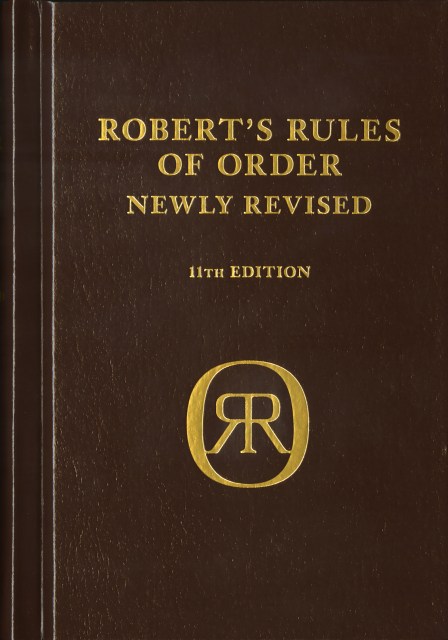 Robert’s Rules of Order Newly Revised, deluxe 11th edition