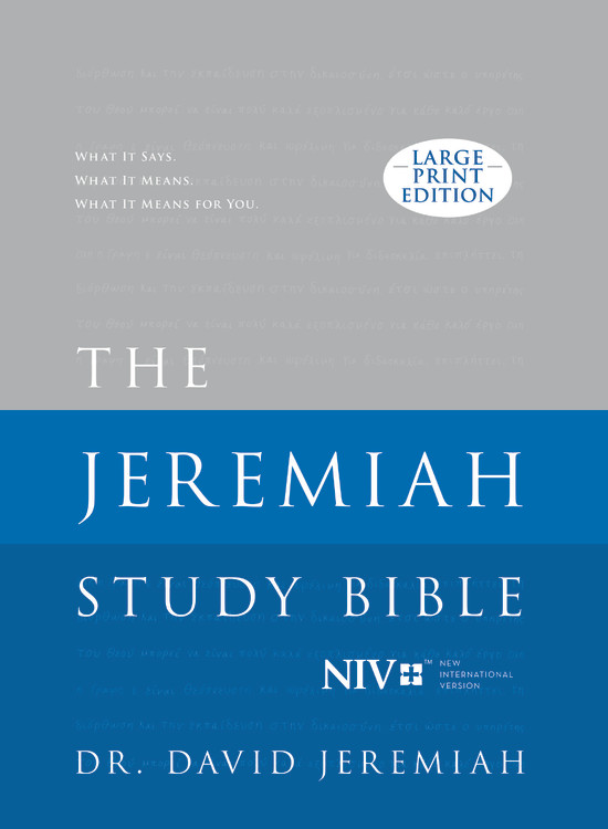 NIV　Jeremiah　Hachette　by　Edition,　Hardcover)　Study　Bible,　The　Print　(Large　The　Jeremiah　Book　Dr.　David　Group