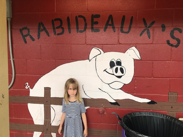 Rabideaux's restaurant wall