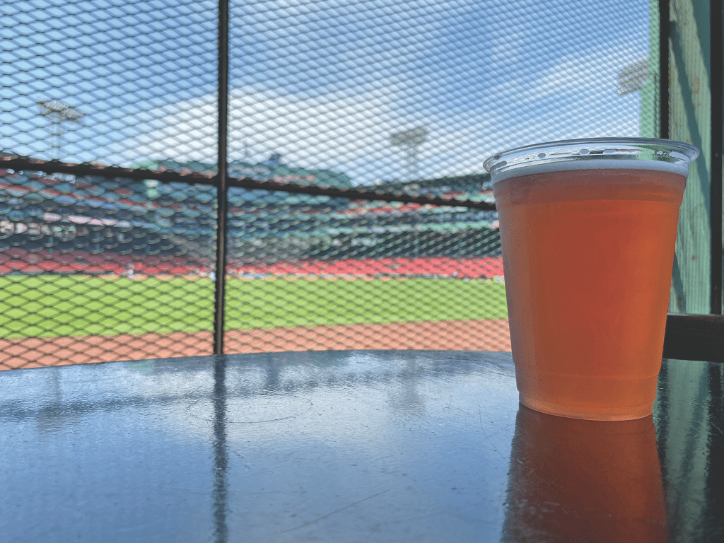 A beer at Fenway Park's Bleacher Bar