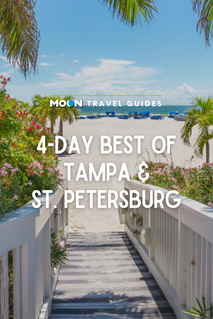 Image of beach boardwalk with text 4-Day Best of Tampa & St. Petersburg 