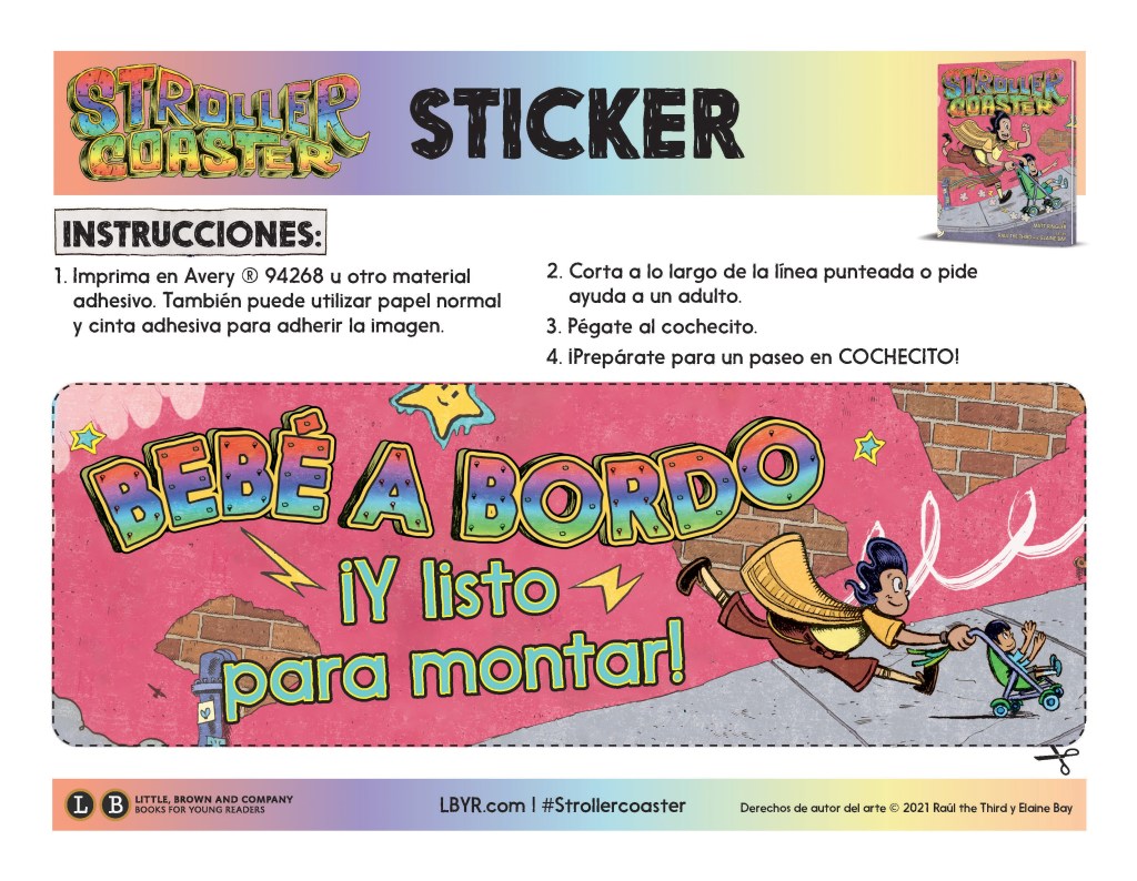 Strollercoaster English Spanish Sticker