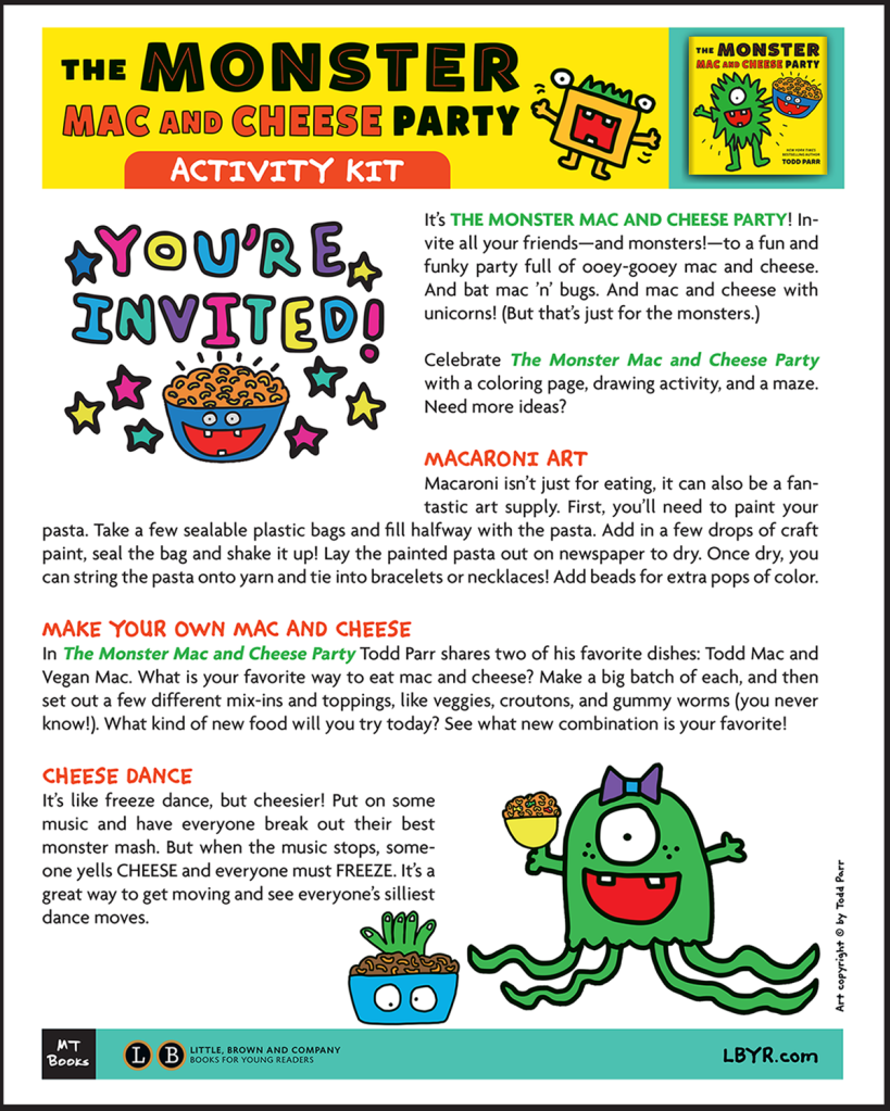 Monster Mac and Cheese Party Activity Kit