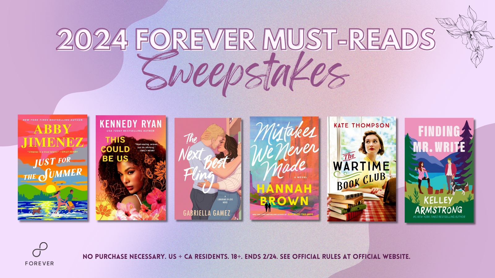 Forever 2024 MustRead Sweepstakes Hachette Book Group