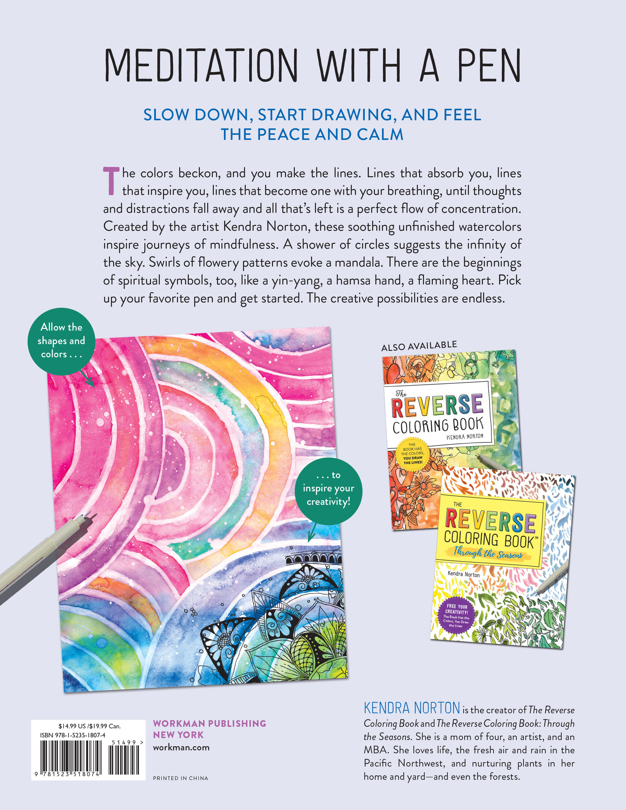 The Reverse Coloring Book™: Mindful Journeys by Kendra Norton ...