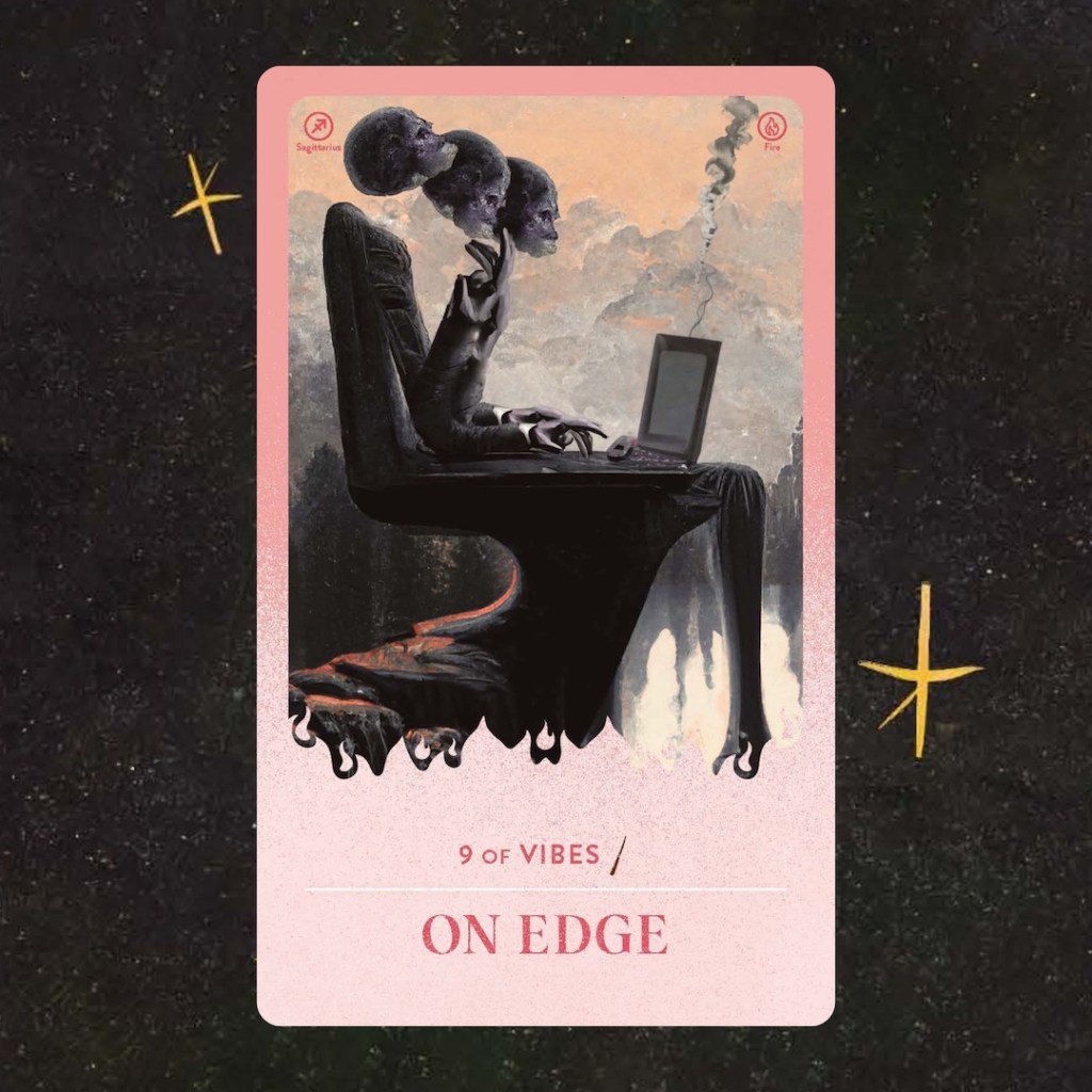 The On Edge card from “Millennial Tarot”