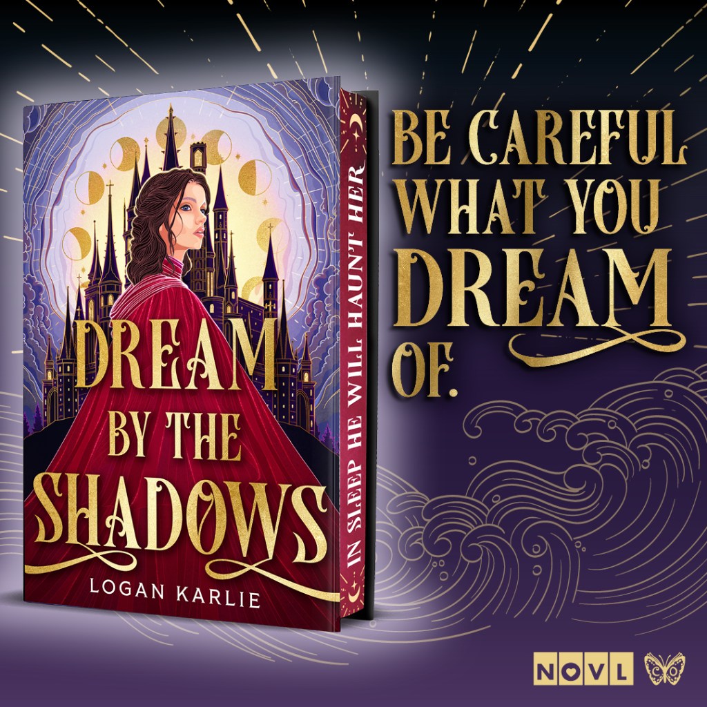 3D bookshot of Dream by the Shadows featuring sprayed edges. Tagline reads: Be careful what you dream of.