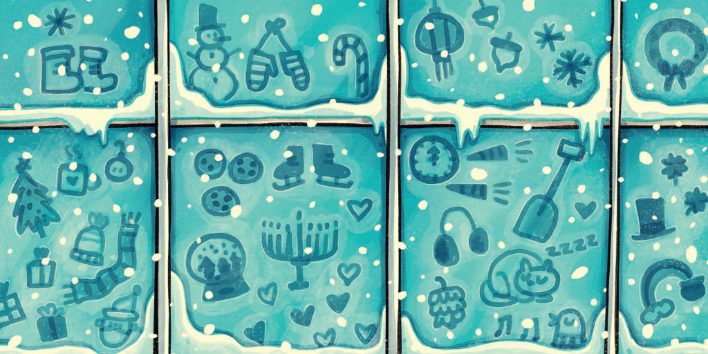 It's Winter endpapers