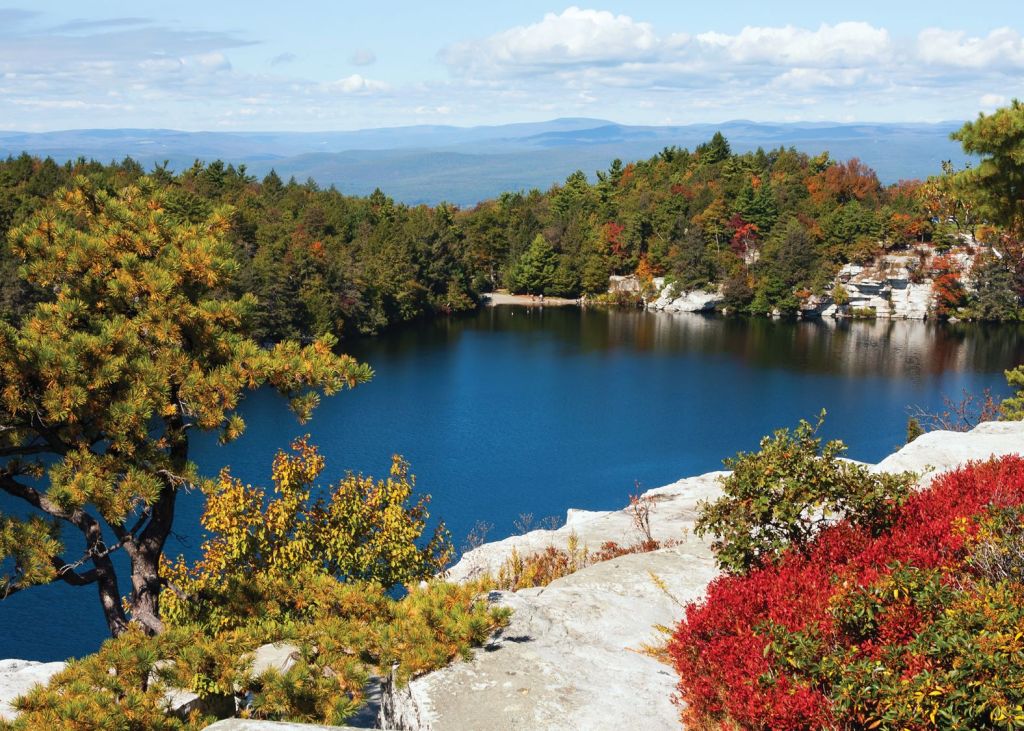 View overlooking a lake in Minnewaska State Park